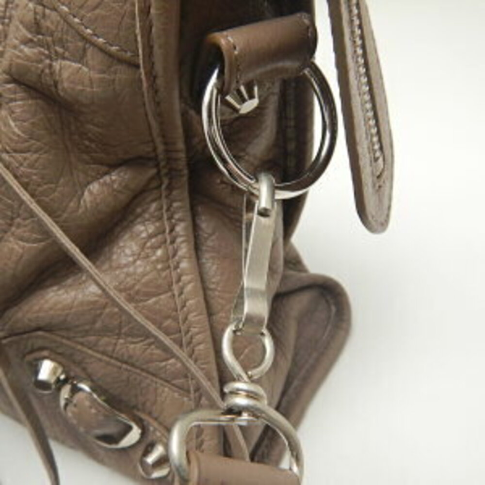 Balenciaga City Handbag Leather Greige Gray - Picture 7 of 9